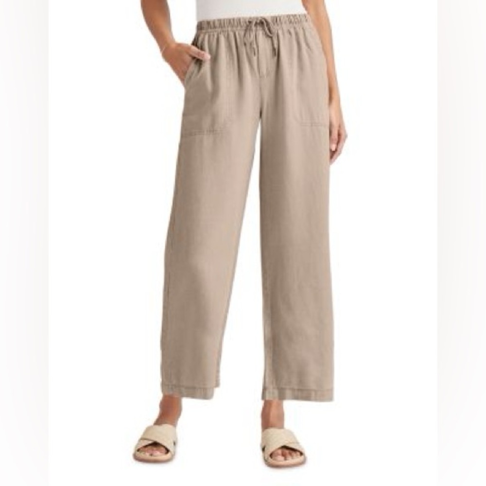 Splendid Beige Crop Wide Leg Pants